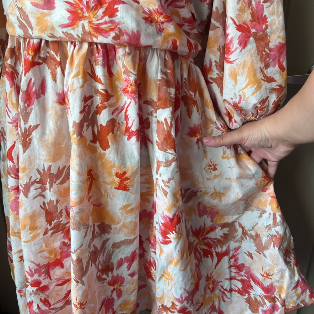 Abercrombie & Fitch Pink and Orange Floral Sundress - Picture 4 of 9